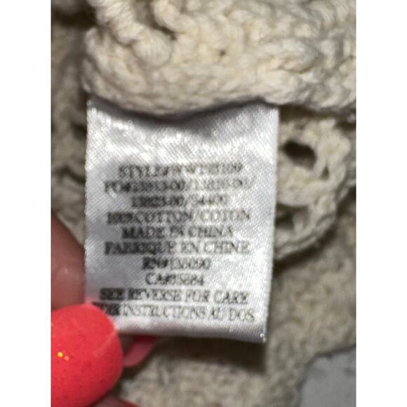 Altar’d State Crochet Sweater Pullover Neutral floral hippie Boho Ivory XS - Picture 7 of 7